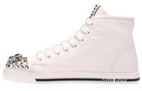 MIU MIU High-Top Casual Shoes Women's White