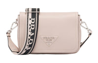 PRADA Leather Shoulder Bag, Crossbody Bag Trumpets Women's Light Pink