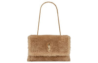 SAINT LAURENT KATE Shearling Shoulder Bag Women's