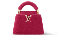 LOUIS VUITTON Capucines Wool Leather Shoulder Bag Crossbody Bag Handbag Mini Women's Fuchsia