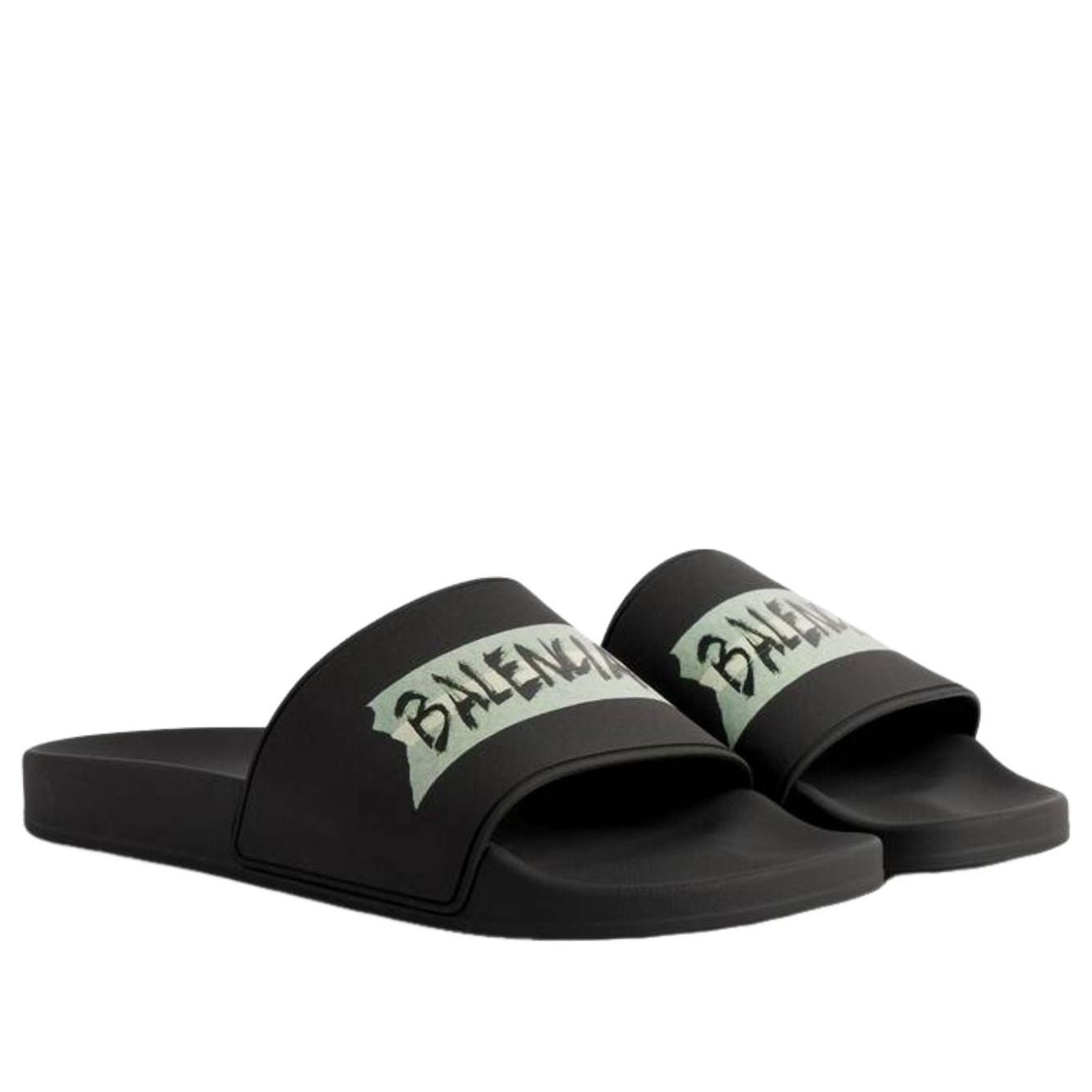 Balenciaga Pool Slide Sandal 'Black White' 689031W0FPC1090
