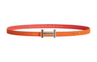 HERMES Leather Belts Women's Orange