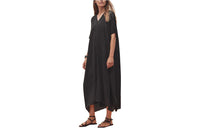 HERMES Short-Sleeved Dresses Women's Black