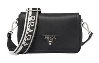 PRADA Leather Shoulder Bag Crossbody Bag Women's Black
