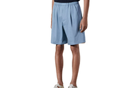HERMES SS24 Casual Shorts Men's Light Gray Blue