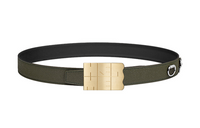 HERMES Typo Belt Buckle Solid Color Smooth Buckle Calfskin Leather Belts Men's Green Width: 3.2CM