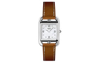 HERMES Cape Cod Wrist Watch Quartz Movement Genuine Leather Strap 23mm White Dial Women's Watch