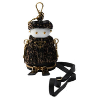 PRADA Fabric Pendant Bag Accessories Women's Black & Camel