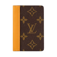 LOUIS VUITTON Coated Canvas Card Holder Men's Safran Yellow