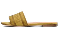 DIOR Dway Rubber Sole Antibacterial Slide Slippers Women's Brown