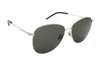 SAINT LAURENT Irregular Shape Sunglasses Women's Silver