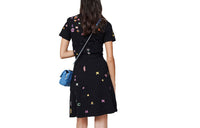 CHANEL Short-Sleeved Dresses Women's Black