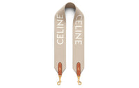 CELINE Jacquard Wool Short Shoulder Strap Bag Women's Beige/White