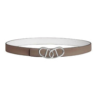 HERMES Top Grain Cow Leather Leather Belts Women's Umber Width 2.4CM