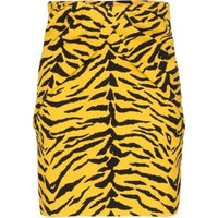 SAINT LAURENT Casual Short Skirts Women's Yellow Black