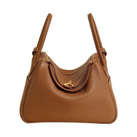 HERMES Lindy Taurillon Clemence Cow Leather Handbag, Shoulder Bag Women's