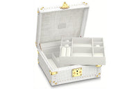 LOUIS VUITTON Leather Storage Boxes Women's White