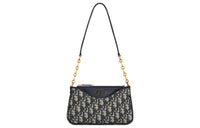 DIOR Fabric Hobo Bag, Shoulder Bag, Crossbody Bag Women's Blue