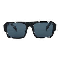 PRADA Plate Frame Square Sunglasses Men's Black
