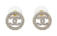 CHANEL Stud Earrings Women's Gold