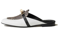 HERMES Oz Wrap-toe Slippers Women's White