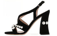 MIU MIU Strap Sandals Women's Black