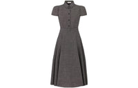 DIOR Belted Mid-Length Dress Short-Sleeved Dresses Women's Gray