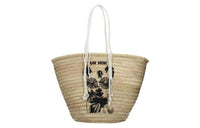 CELINE Fabric Raffia Tote Bag Shopping Bag Shoulder Bag Handbag Women's