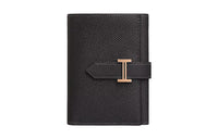 HERMES Bearn Epsom Calfskin Wallet Women's Noir Black