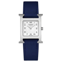 HERMES Wrist Watch Quartz Movement Leather Watch Bands 25mm Silver Dial Women's Watch