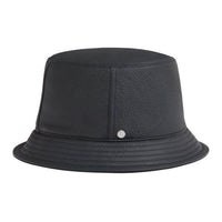 HERMES Deerskin Silk Viscose Palladium-Plated Bucket Hats Unisex Black