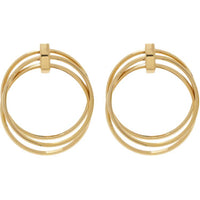 SAINT LAURENT Brass Earrings Women's Gold