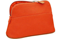 HERMES Bolide Canvas Storage Bag Women's Orange