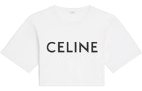 CELINE Cotton Jersey Cropped Ecru/Black