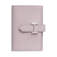 HERMES Bearn Calfskin Wallet Mini Women's 5C Violine Fuchsia