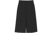SAINT LAURENT Pleated Cropped Wool Trousers