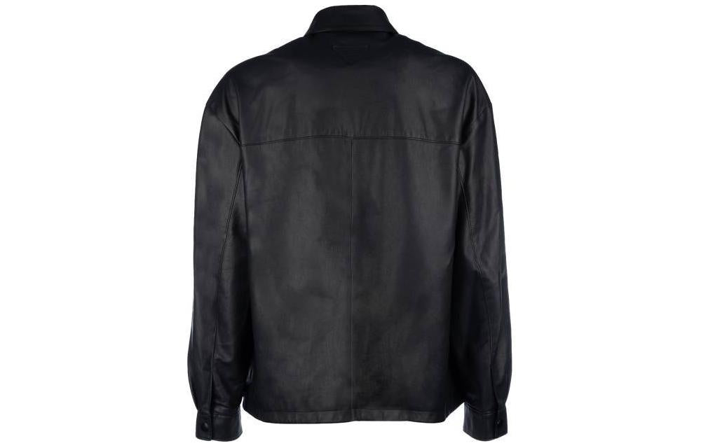 PRADA Zip-Up Leather Jacket