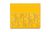 DIOR Cow Leather Card Holder Men's Yellow