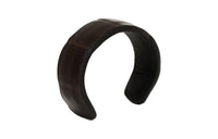 SAINT LAURENT Crocodile Leather Bangles Women's Black