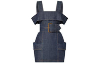 LOUIS VUITTON Oversized Belt Denim Utility Dress