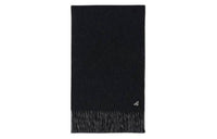 PRADA Embroidered logo Fringed Cashmere Scarf