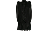 SAINT LAURENT Long-Sleeved Dresses Women's Black