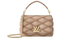 LOUIS VUITTON Sheepskin One Shoulder Handbags Medium Size Women's Light Brown