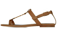 SAINT LAURENT CASSANDRA Strap Sandals Women's Dark Beige