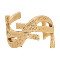SAINT LAURENT Metal, Brass Cufflinks Women's Gold