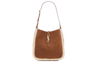SAINT LAURENT LE5A7 Sheepskin With Shearling Hobo Bag, Handbag, Shoulder Bag Women's