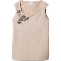MIU MIU Sleeveless Dress Women's Snow White