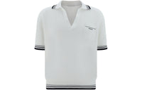 PRADA Logo Embroidered Knitted Polo Shirt