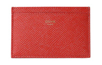 CELINE Grained Calfskin Card Holder Men's Red