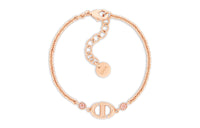 DIOR Metal Faux Crystal Bracelets Women's Rose Gold